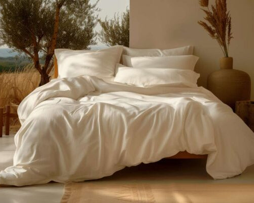 100% Bio Baumwolle Sateen Bettbezug-Set